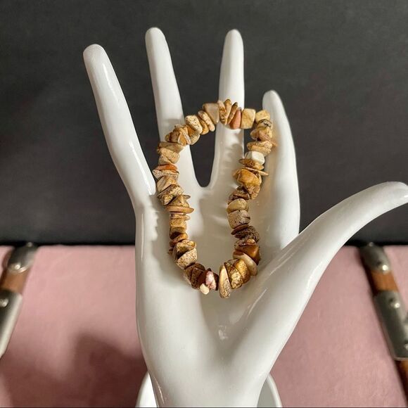 Picture Jasper Raw Chip Bead Bracelet - Picture Jasper Jewelry - Magic Crystals - Picture 2 of 6